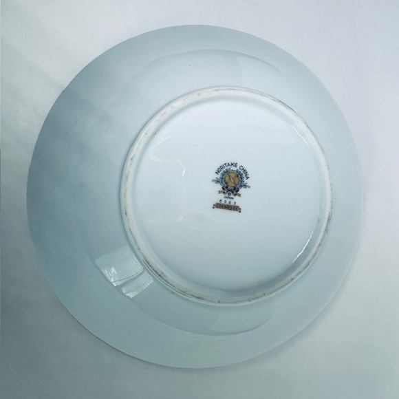 Noritake Edenrose Round Vegetable Serving Bowl Gray/Pink/White Roses VTG - Picture 2 of 11